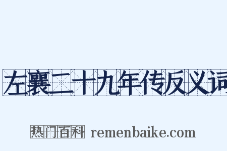 左襄二十九年传反义词是什么意思的图片